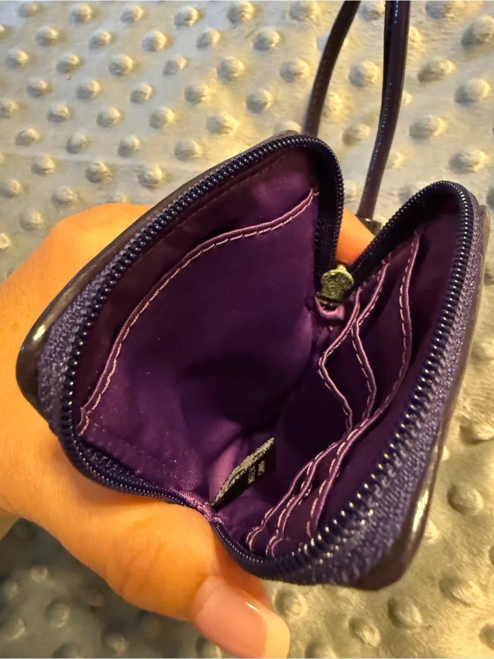 Coach Purple Plaid Poppy Wristlet iPod/Phone Case with Strap